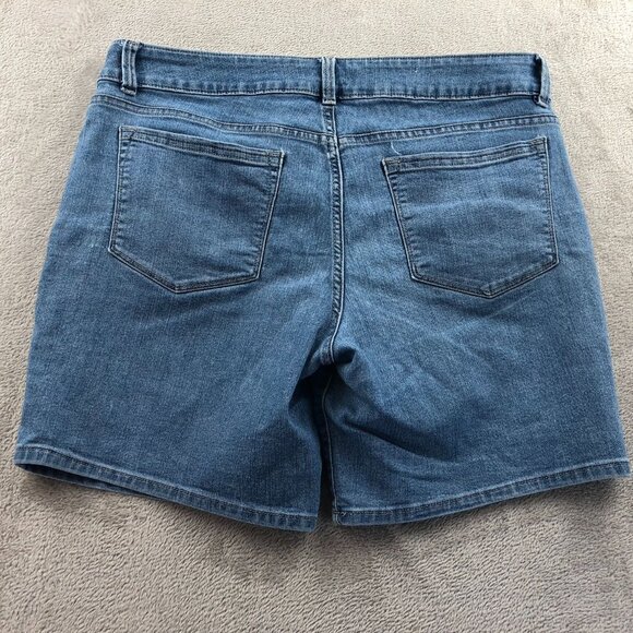Riders By Lee Womens Jean  Shorts Size 16M Mid Rise Blue Denim Casual Summer - Picture 13 of 13